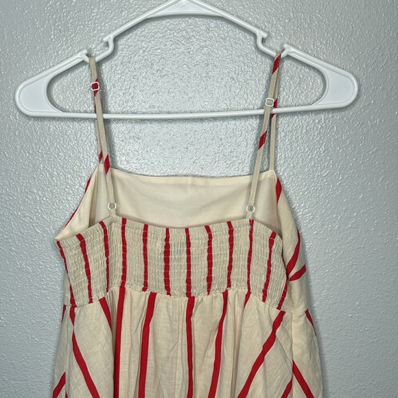 PETAL + PUP Brea Cream Stripe Maxi Dress NWT Size Medium - Picture 9 of 10